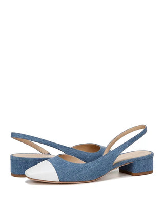 Veronica Beard - Sandálias Cecile Denim Cap-Toe Slingback
