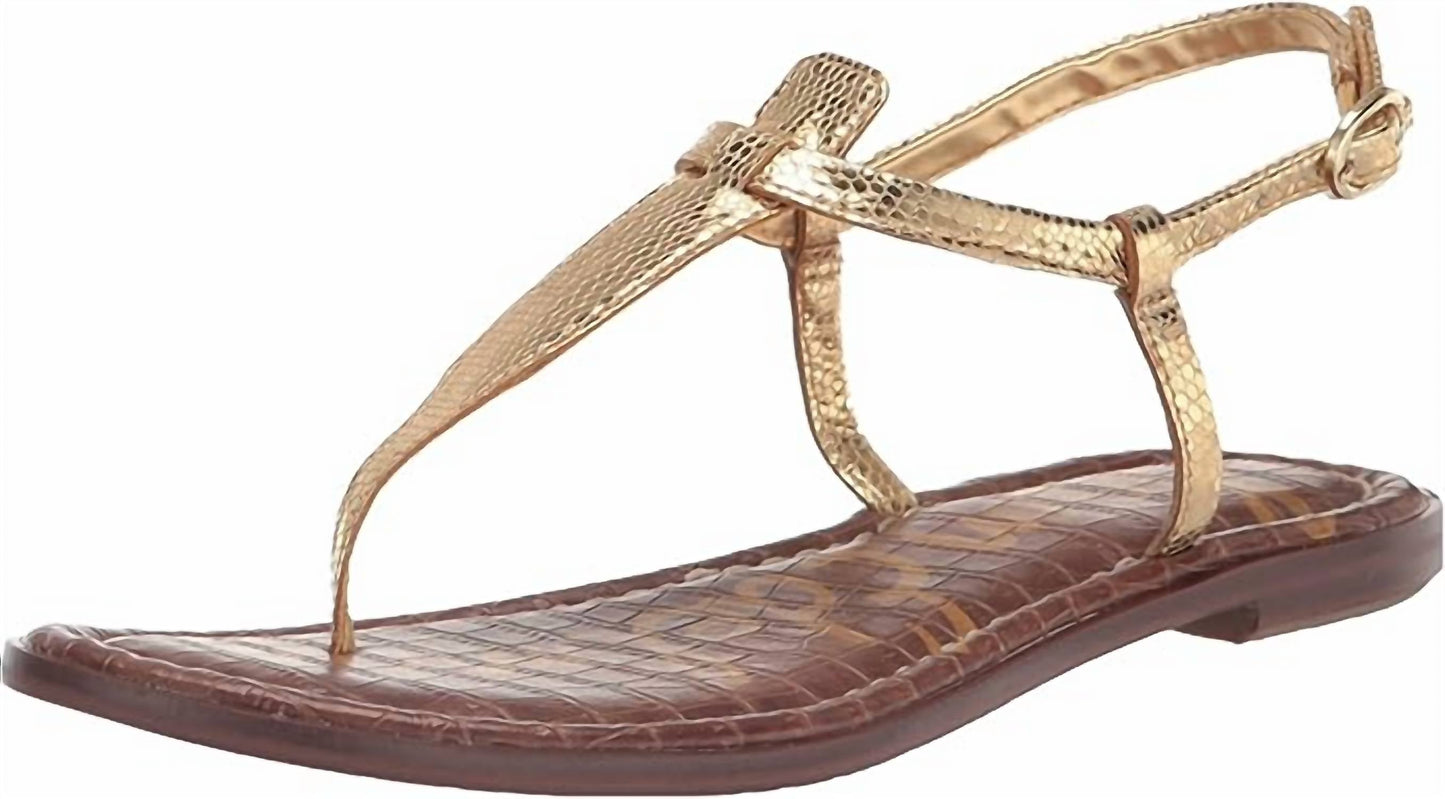 Sam Edelman - Women's Gigi Embossed Wide Flats Sandals
