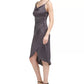 Guess - Cowl Neck Drape Midi Satin Dress