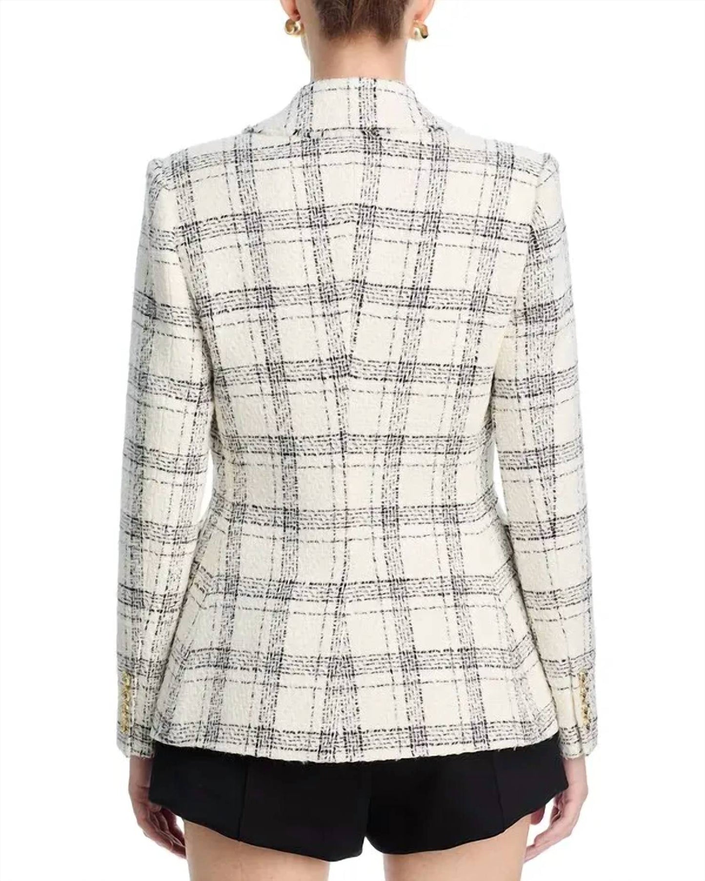 Generation Love - Aimee Windowpane Tweed Blazer