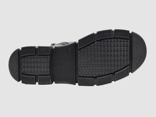 Helios - Botas femininas de couro Ino com forro de lã e zíper