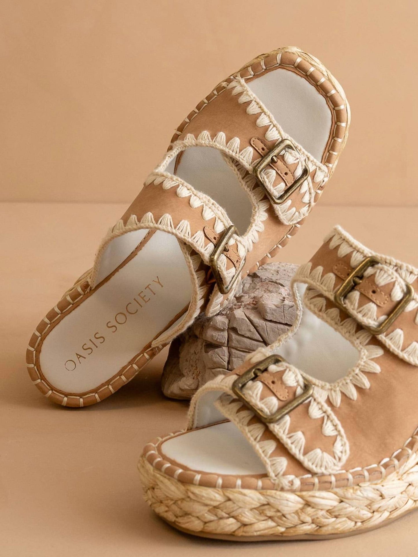 Oasis Society - The Rae Embroidered Espadrille Wedges