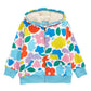 Mini Boden Kids' Fleece Lined Zip Hoodie in Multi Painted Floral, Size 2-3Y