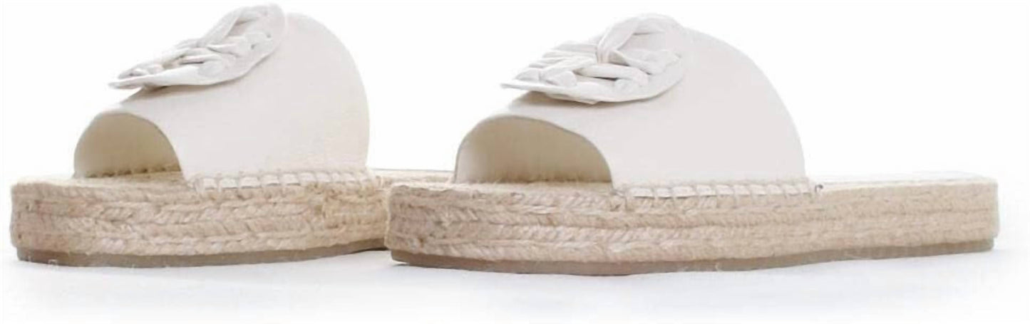 Tory Burch - Women's Woven Double T Espadrille Slide