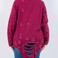 American Bazi - Distressed Button Up Long Sleeve Denim Jacket
