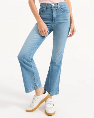 Veronica Beard - Calça jeans flare Carson de cintura alta