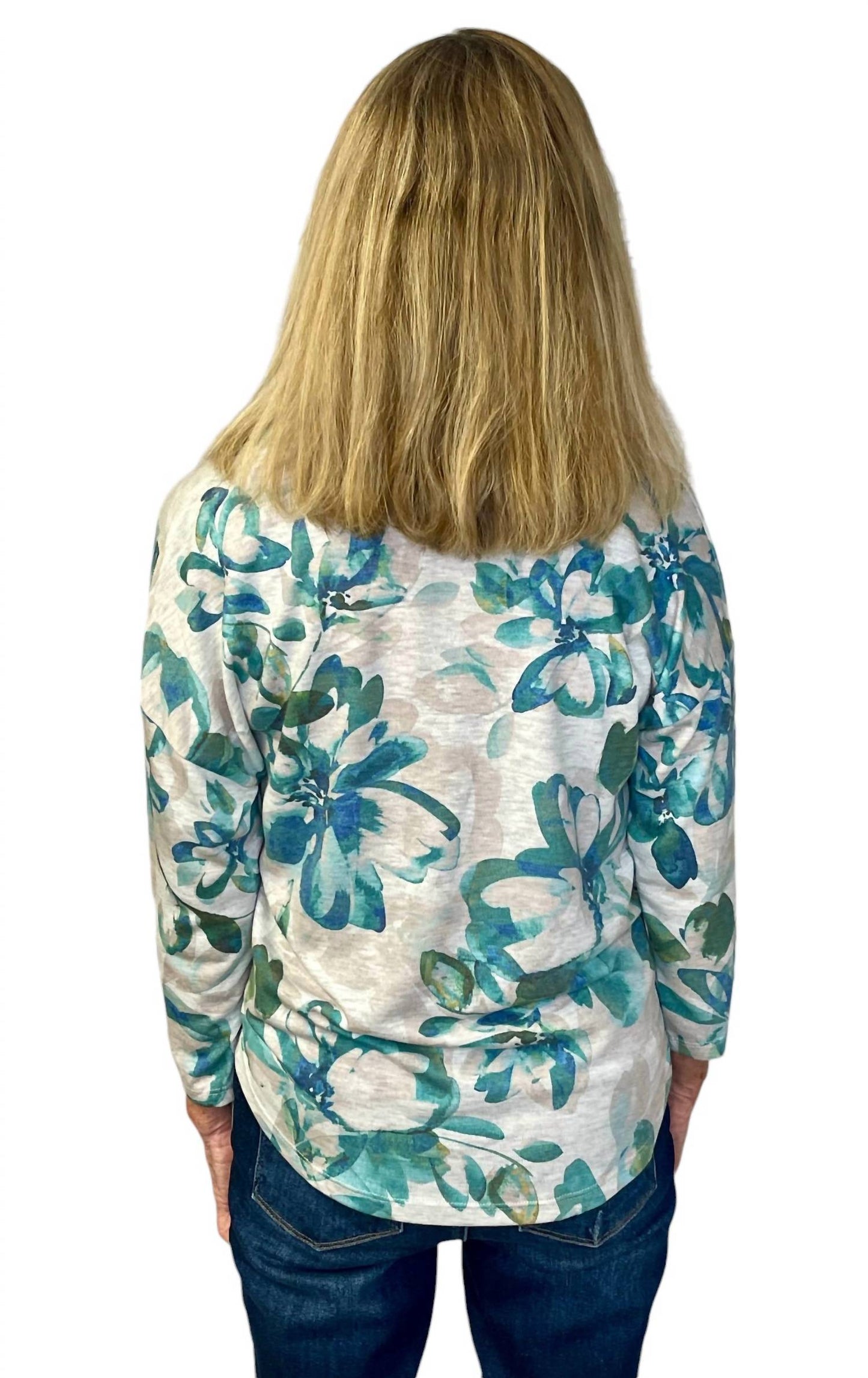 Democracy - Placement Floral Print Knit Top