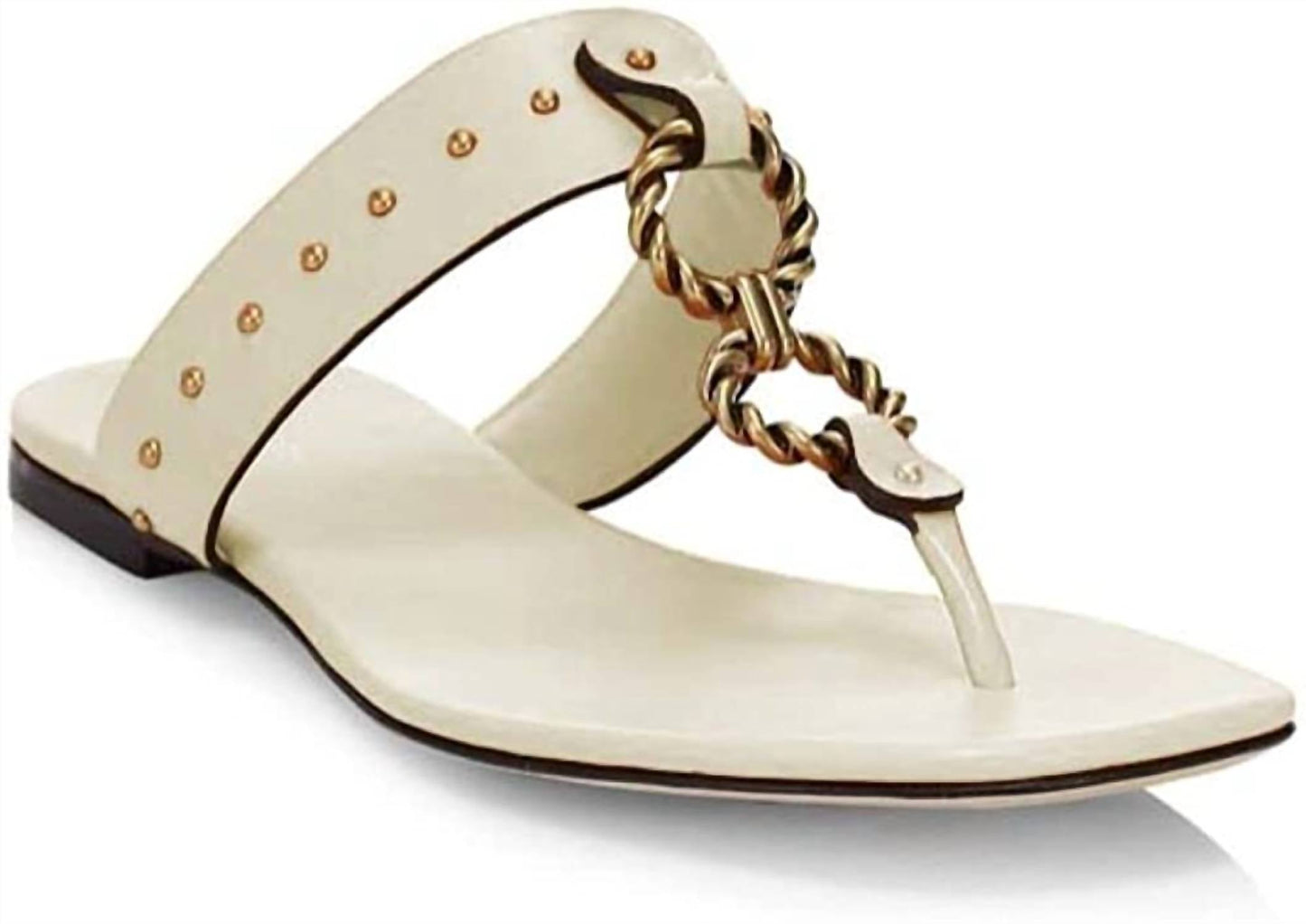 Tory Burch - Footwear Vintage Plaque Leather Thong Sandals