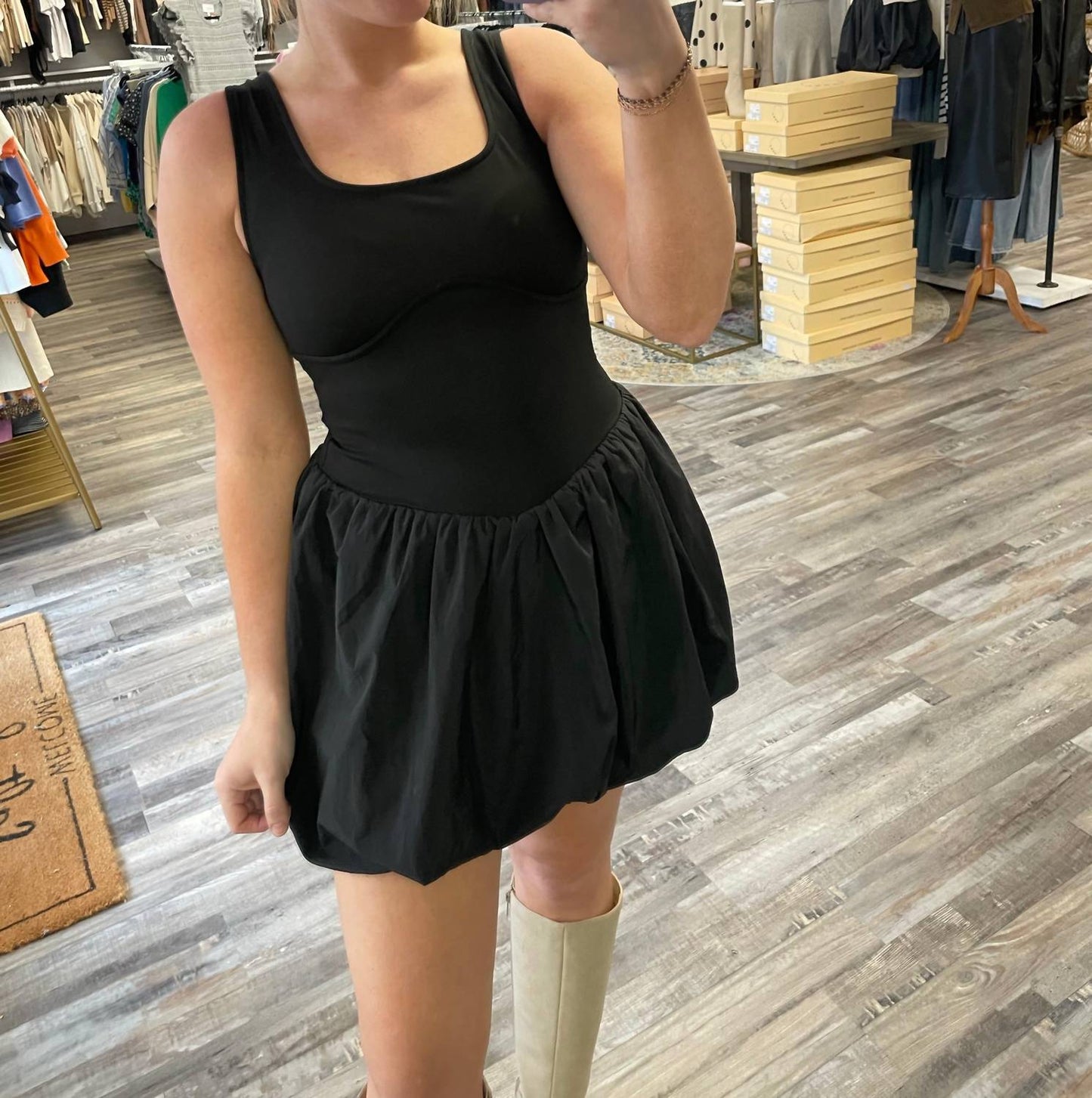 &Merci - Bubble Hem Mini Dress