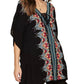 Andree By Unit - Floral Embroidered V-Neck Top