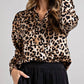 Ee:Some - Leopard Print Button Up Blouse