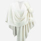 Joseph Ribkoff - Faux Fur Pom Pom Cape Shawl