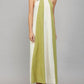 Fate - Linen Blend Colorblock A-line Halter Dress