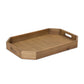 Wooden Tray with Rattan Accent (Set of 2)