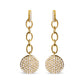 14K Yellow Gold 1.0 Cttw Diamond Chain Cluster Dangle Chain Earrings (I-J Color, I1-I2 Clarity)