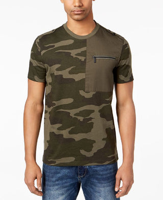 Sean John Men's Zip Pocket Flight T-Shirt Green Size Large