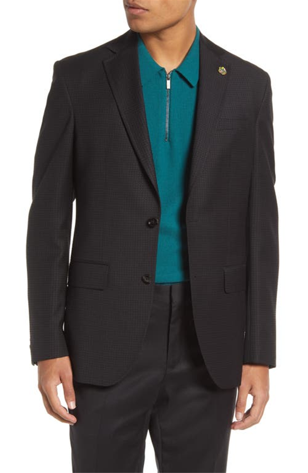 Casaco esportivo Karl Soft Wool Blend da Ted Baker London, preto, tamanho 40 regular