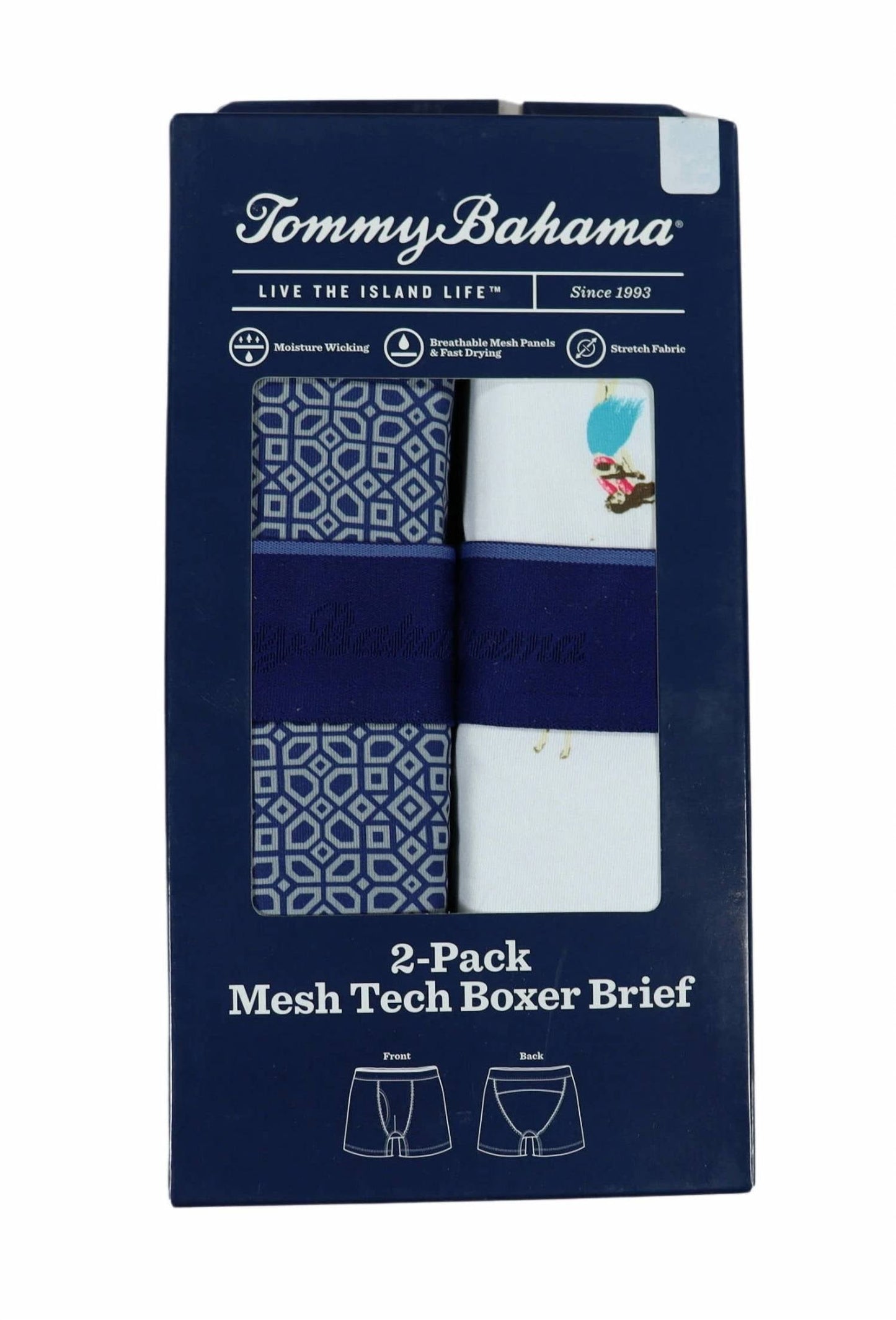 Tommy Bahama - Men's 2-pack Mesh Tech Retail Boxed Boxer Brief Underwear