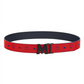 Cinto reversível com fivela de logotipo MCM masculino vermelho tamanho regular