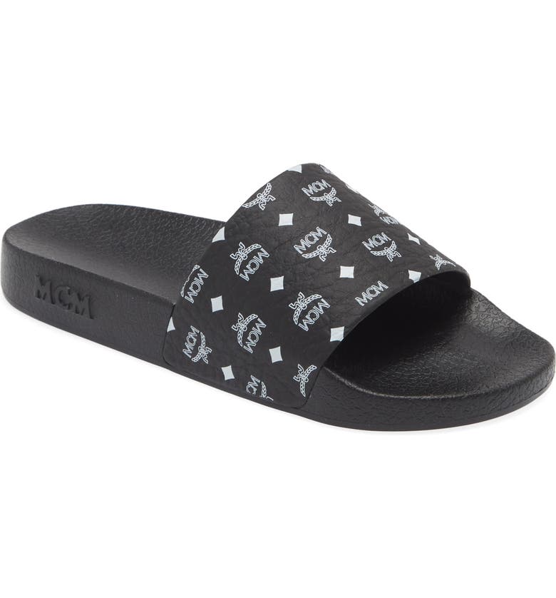 Sandália Slide Monogram Feminina MCM Preta Tamanho 41