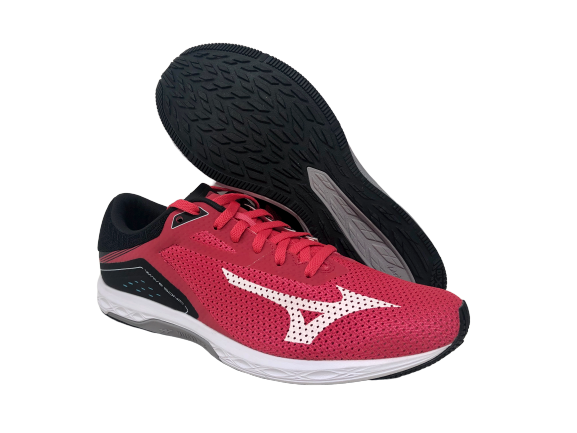 Tênis de corrida Mizuno Wave Sonic feminino, violeta brilhante/preto