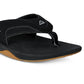 Sandálias Reef Fanning Thong Masculinas Pretas Tamanho 8