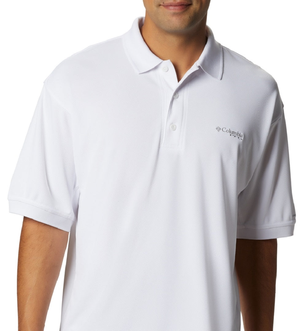 Columbia Polo Perfect Cast Masculino Branco Tamanho Pequeno