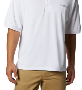 Columbia Polo Perfect Cast Masculino Branco Tamanho Pequeno