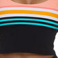 Body Glove Junior's Nautical Stripe Norah Cropped Bikini Top Maiô Preto Tamanho P