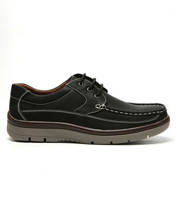 Tênis casual confortável Aston Marc masculino com cadarço, preto, tamanho 9 M