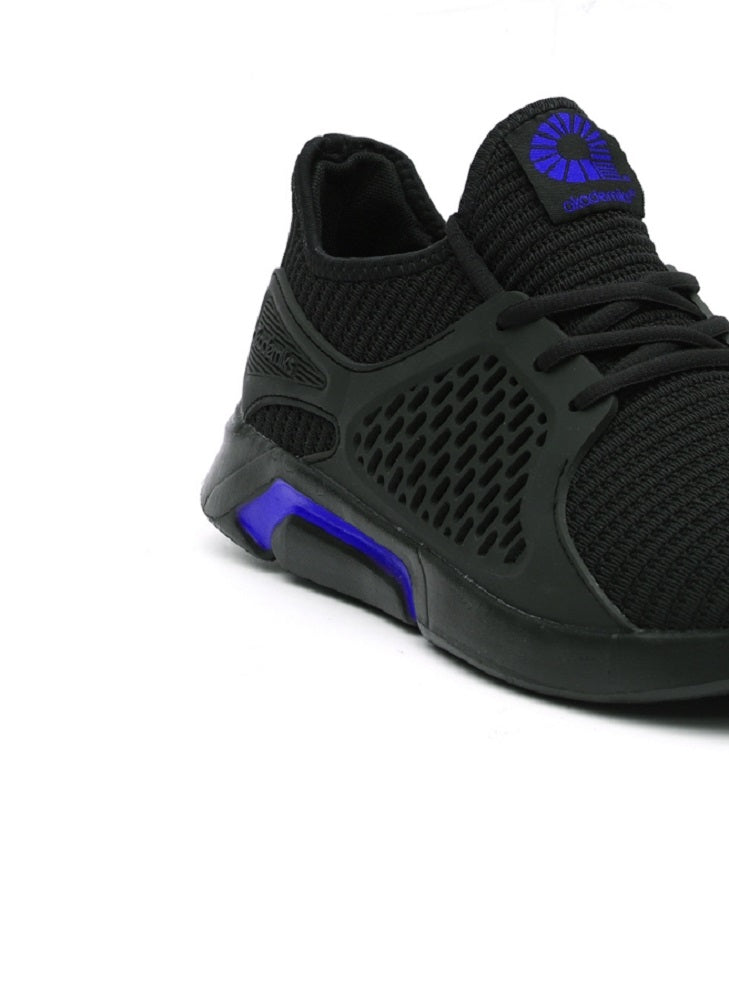 Tênis de corrida masculino Akademiks Fast 2.0 Knit, preto, tamanho 9 M