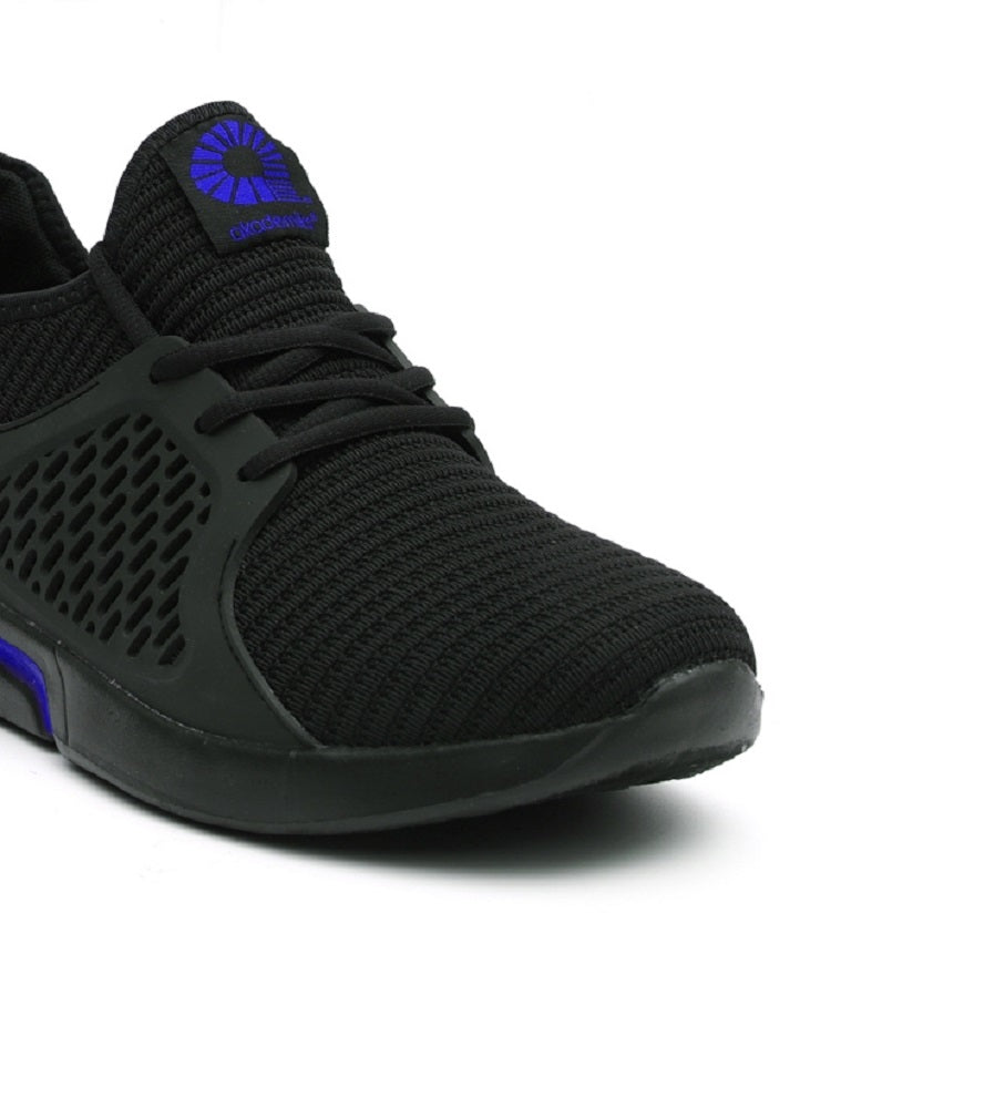 Tênis de corrida masculino Akademiks Fast 2.0 Knit, preto, tamanho 9 M