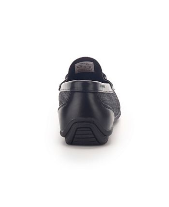 Mocassim masculino Aston Marc com cadarço e tira para dirigir, preto, tamanho 12 M