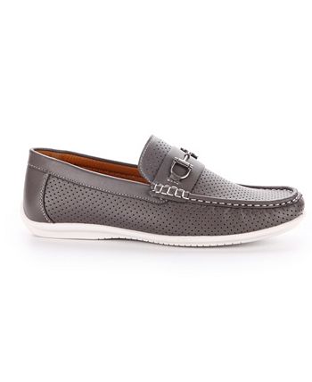 Tênis de direção masculino Aston Marc Classic perfurado, cinza, tamanho 9,5M