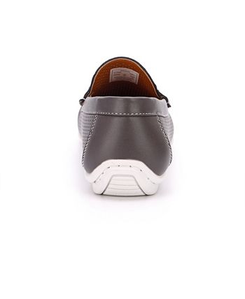 Tênis de direção masculino Aston Marc Classic perfurado, cinza, tamanho 9,5M