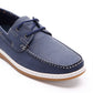 Sapatos náuticos Aston Marc masculinos em nobuck sintético, azul, tamanho 8 M