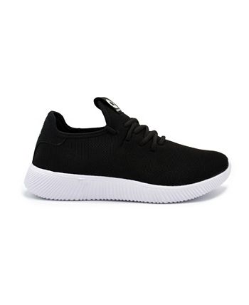 Tênis de corrida masculino Akademiks Pulse Knit preto, tamanho 11 M