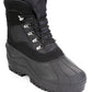 Botas de neve de camurça para todos os climas masculinas Polar Armor, pretas, tamanho 11 M
