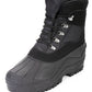Botas de neve de camurça para todos os climas masculinas Polar Armor, pretas, tamanho 11 M