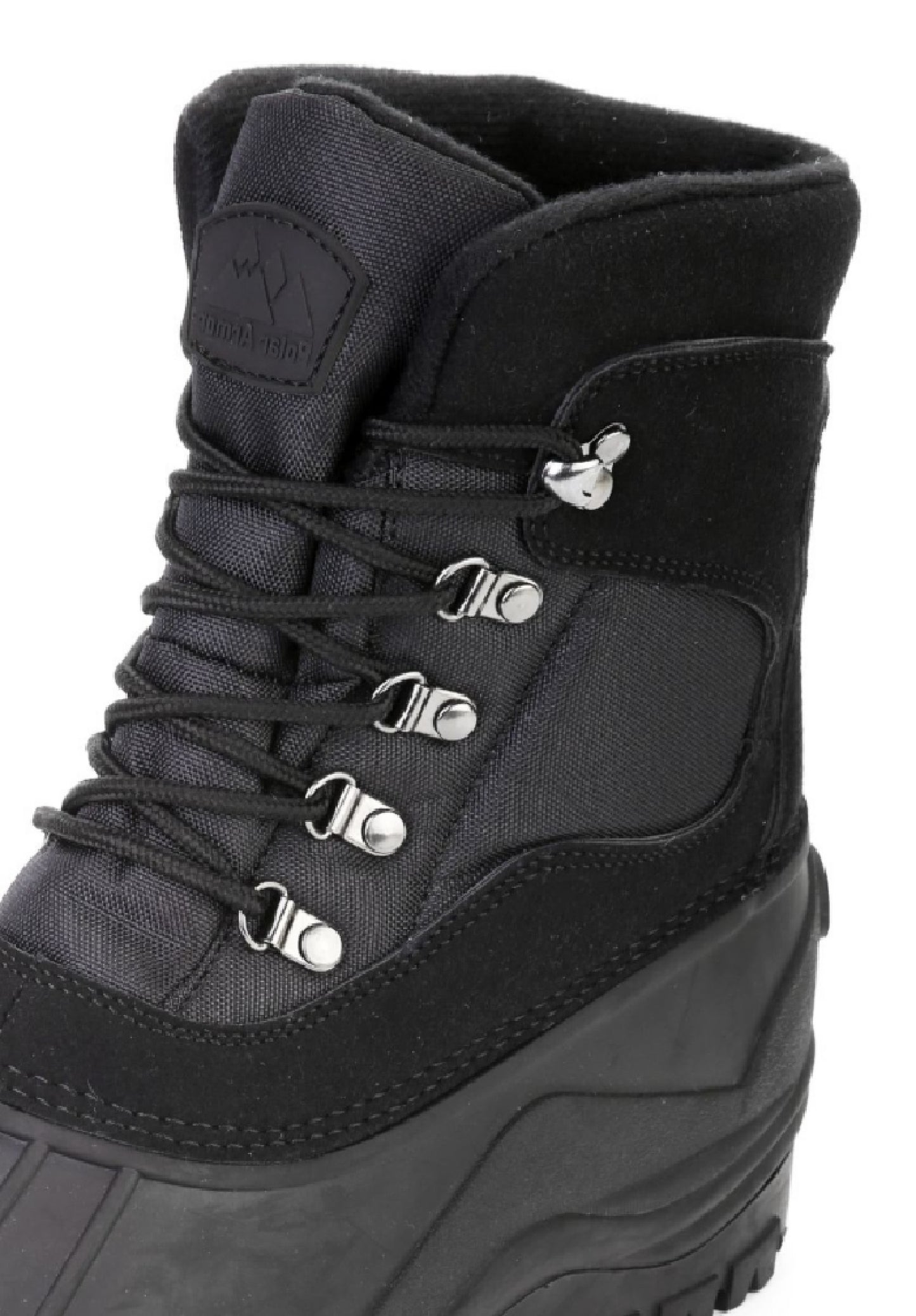 Botas de neve de camurça para todos os climas masculinas Polar Armor, pretas, tamanho 11 M