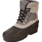 Botas de neve de camurça para todos os climas masculinas Polar Armor, cinza, tamanho 10 M