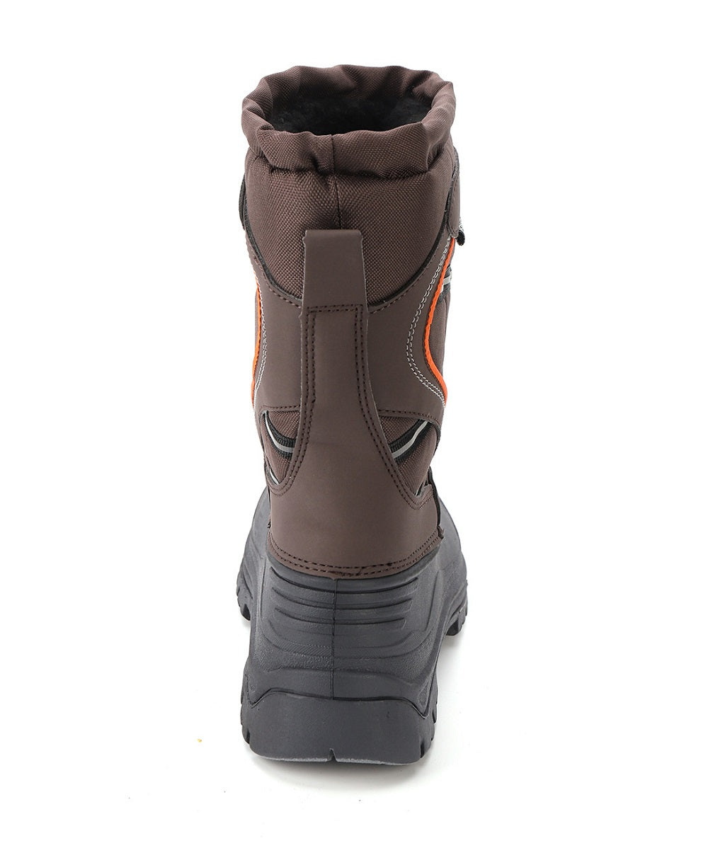Botas de neve masculinas Polar Armor All Weather sem cadarço, marrom, tamanho 9M