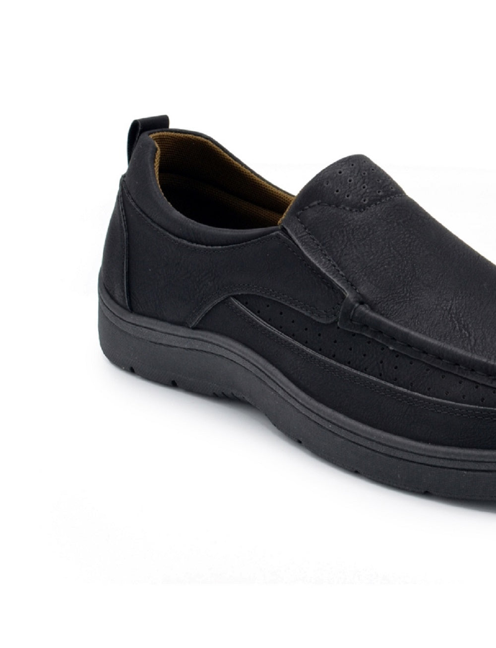 Tênis casual masculino Aston Marc Slip-On para caminhada, preto, tamanho 9 M