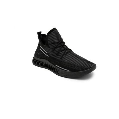 Tênis de corrida masculino Akademiks Fit 2.0 Knit, preto, tamanho 9M