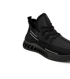 Tênis de corrida masculino Akademiks Fit 2.0 Knit, preto, tamanho 9M