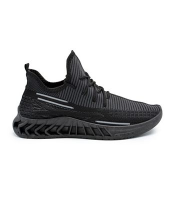 Tênis de corrida masculino Akademiks Fit 2.0 Knit, preto, tamanho 10 M