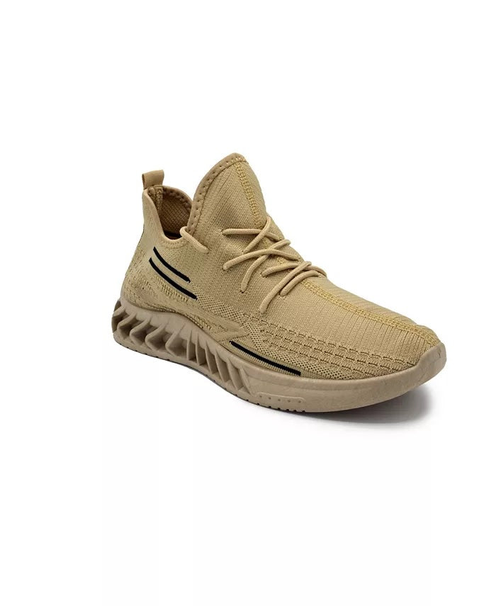 Tênis de corrida masculino Akademiks Fit Knit marrom tamanho 12 M