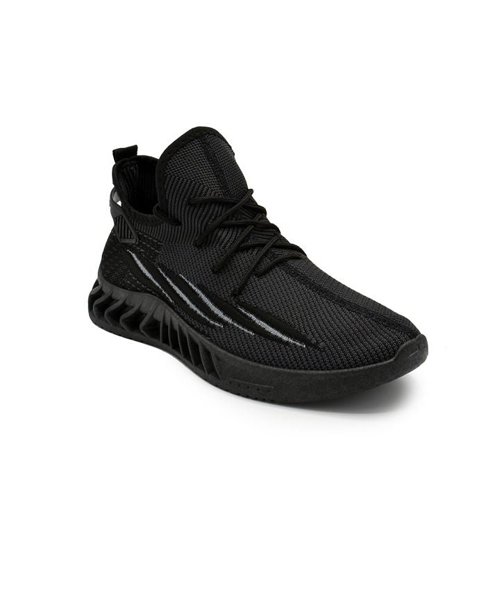 Tênis de corrida masculino Akademiks Fit 3.0 Knit, preto, tamanho 8 M