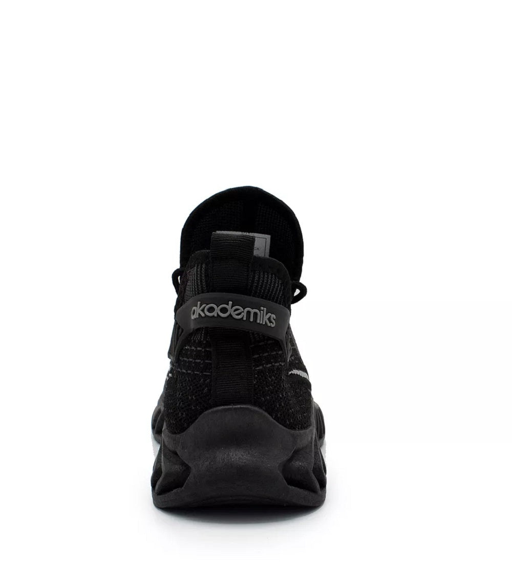 Tênis de corrida masculino Akademiks Fit 3.0 Knit, preto, tamanho 10 M