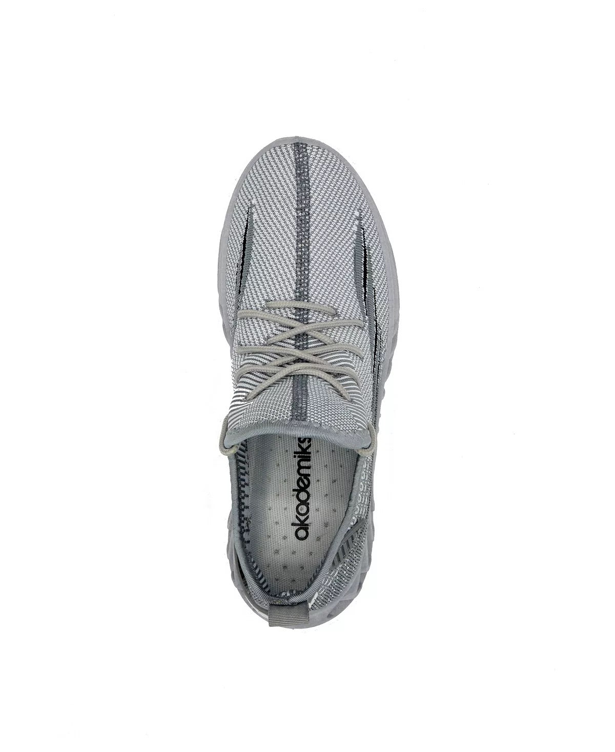 Tênis de corrida masculino Akademiks Fit Knit, cinza, tamanho 10 M